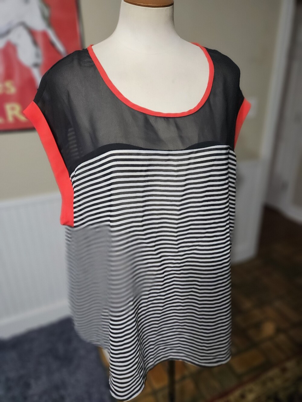 Truth Lightweight Striped Top 3X